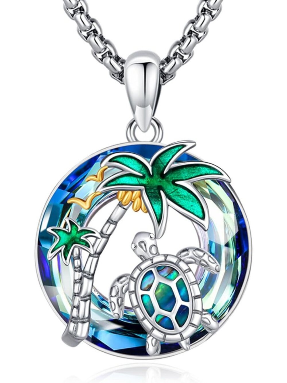 Sterling Silver Animal Necklace for Women - Turtle, Wolf, Phoenix, Cat, Opal